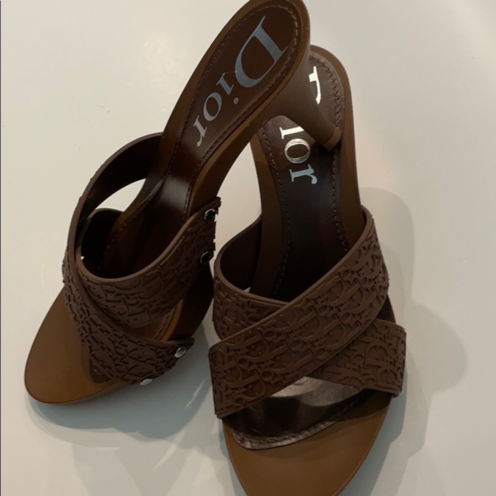 Christian Dior Brown Mules Size 35 (euro)